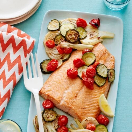 Salmon Sheet Pan Dinner - Weelicious