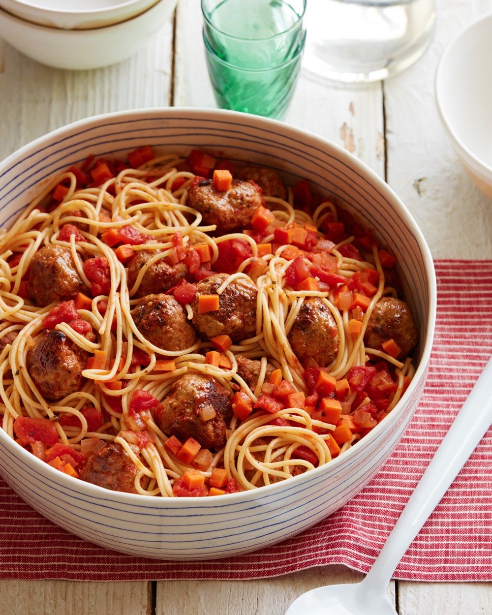 Spaghetti with Turkey Meatballs from weelicious.com