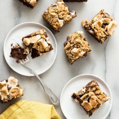 Smores Cakey Black Bean Brownies from weelicious.com