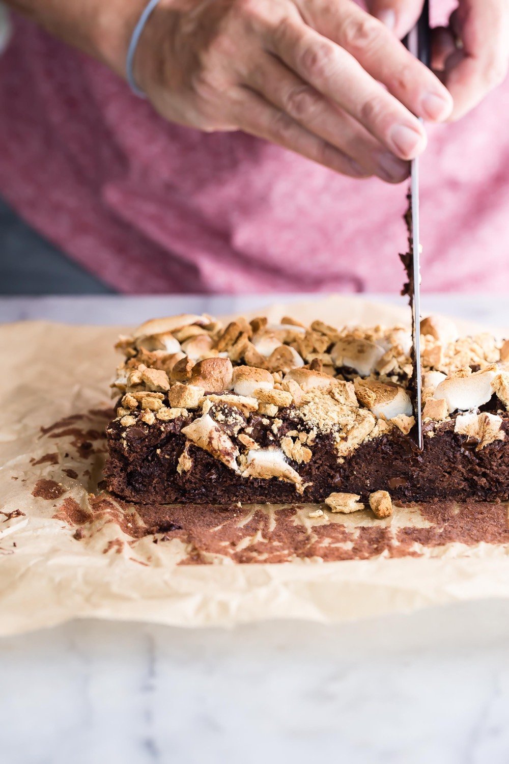 Smores Cakey Black Bean Brownies from weelicious.com