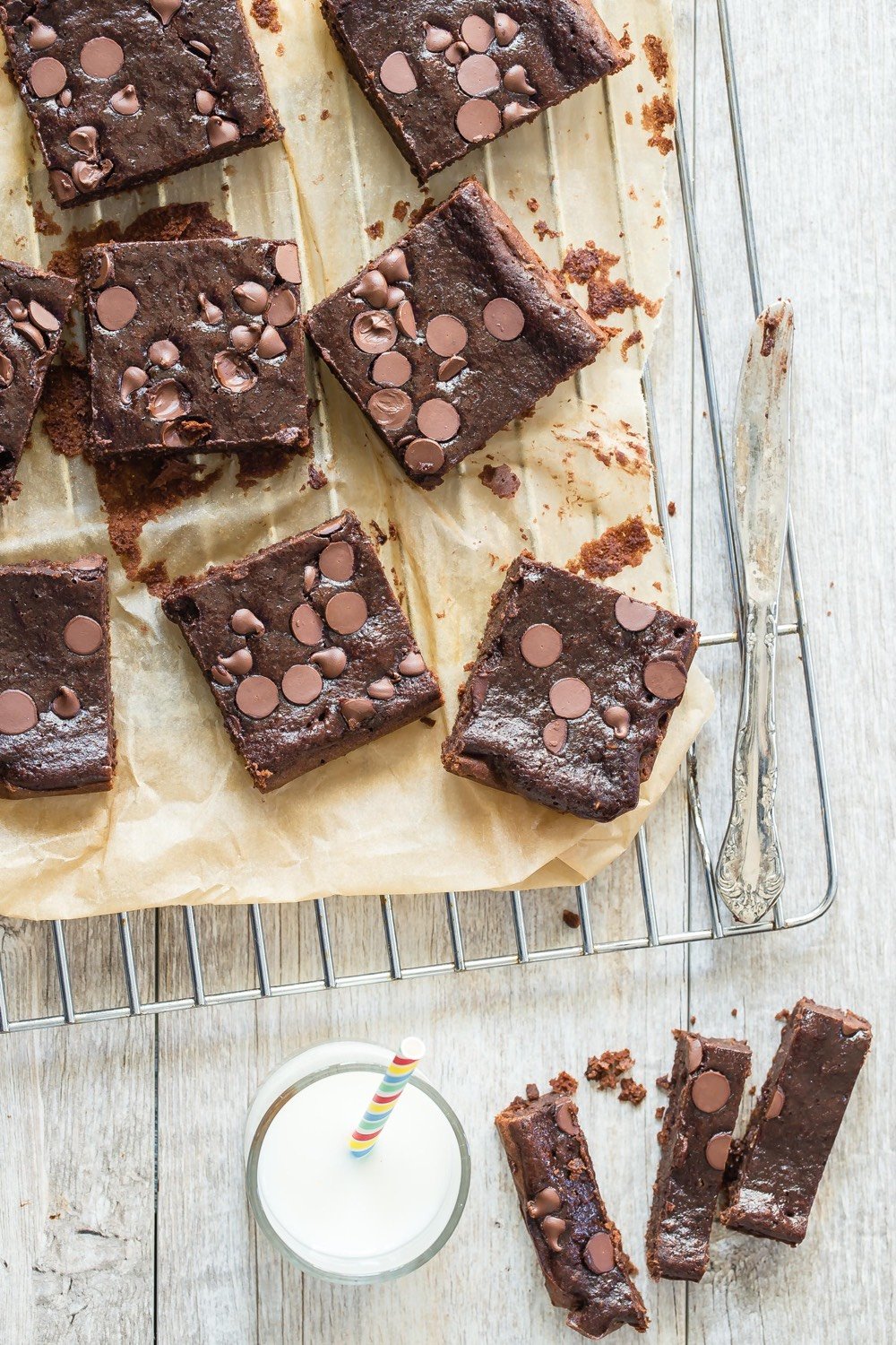 Gluten Free Double Chocolate Black Bean Brownies from weelicious.com