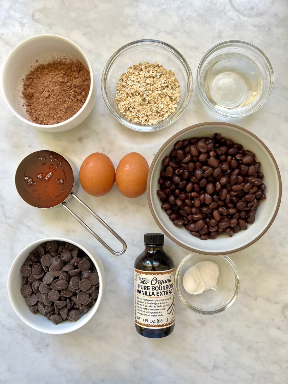 gluten free black bean brownies ingredients