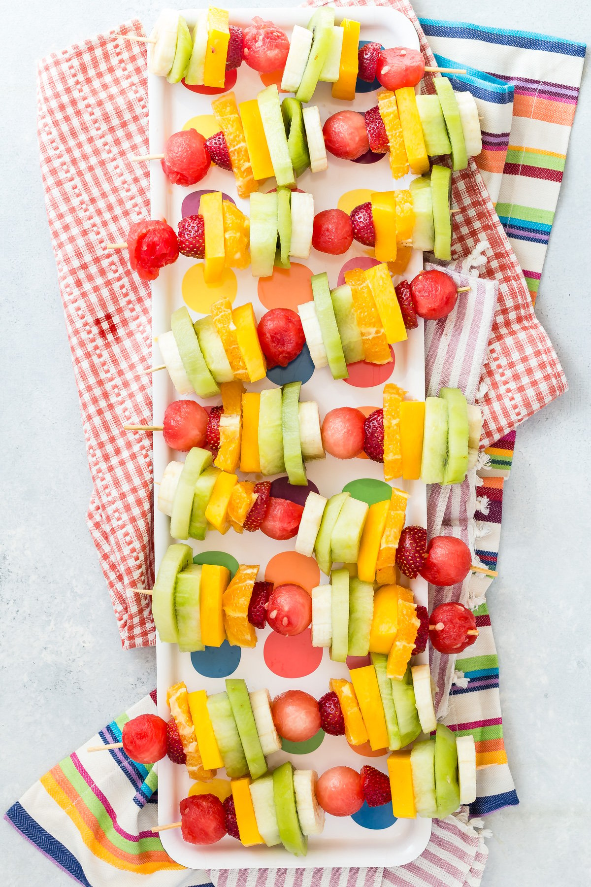 Rainbow Fruit Kabobs from Weelicious.com