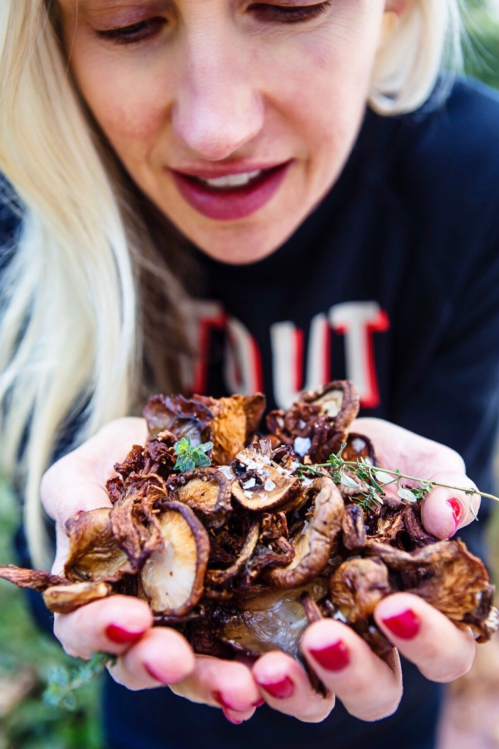 Air Fryer Wild Mushrooms from Weelicious.com