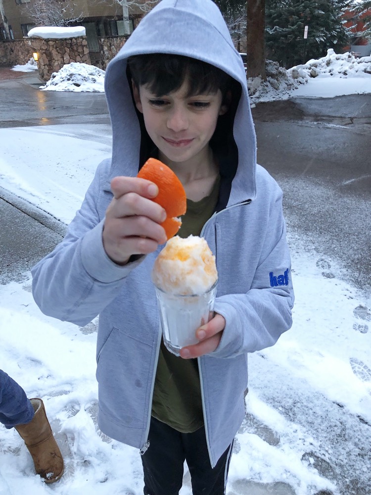 Mandarin Snow Cones from Weelicious.com