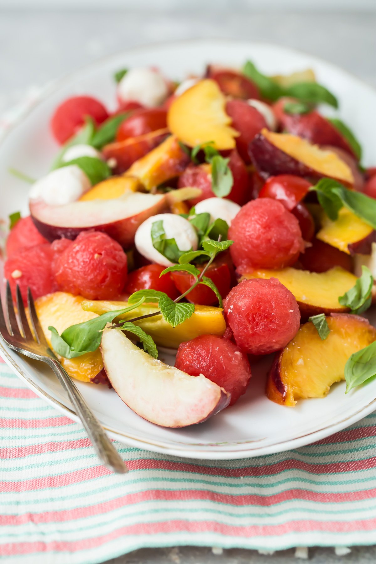 Summer Fruit and Mozzarella Salad from Weelicious.com