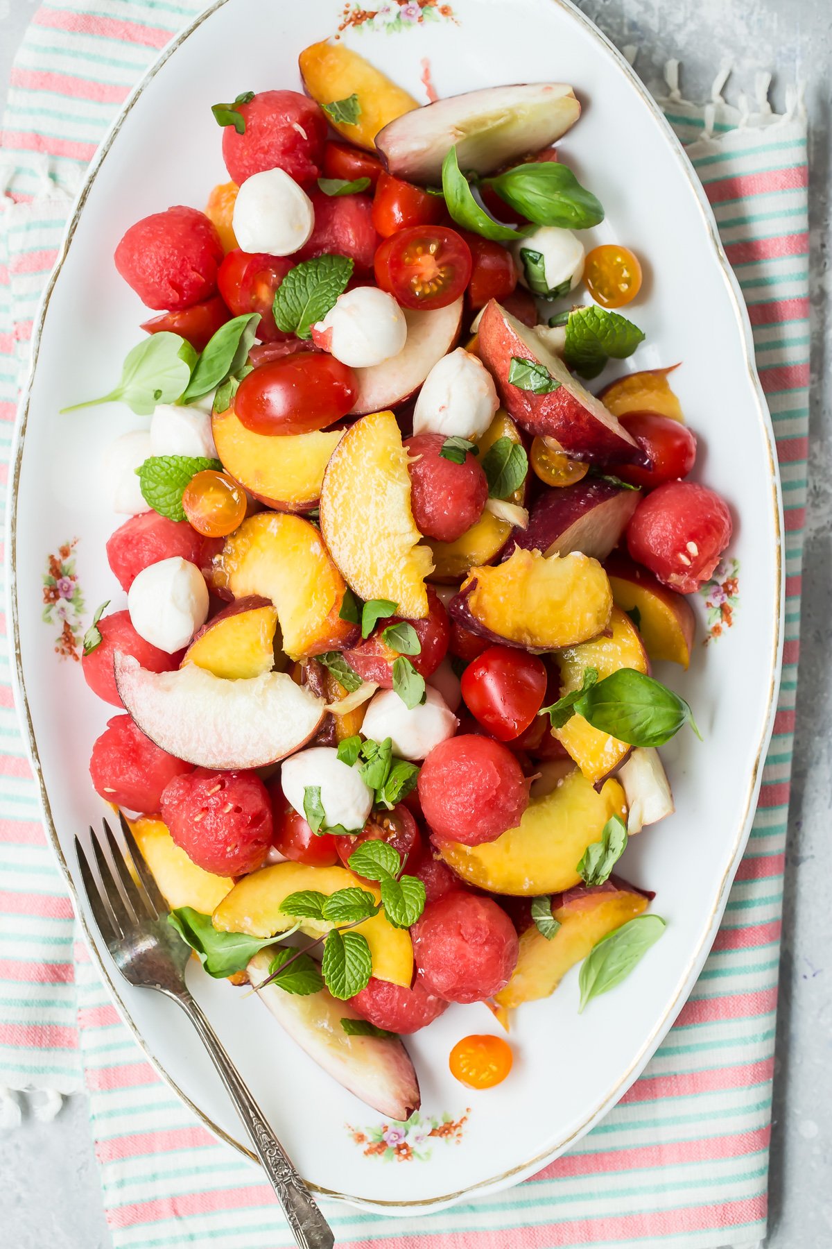 Summer Fruit and Mozzarella Salad from Weelicious.com