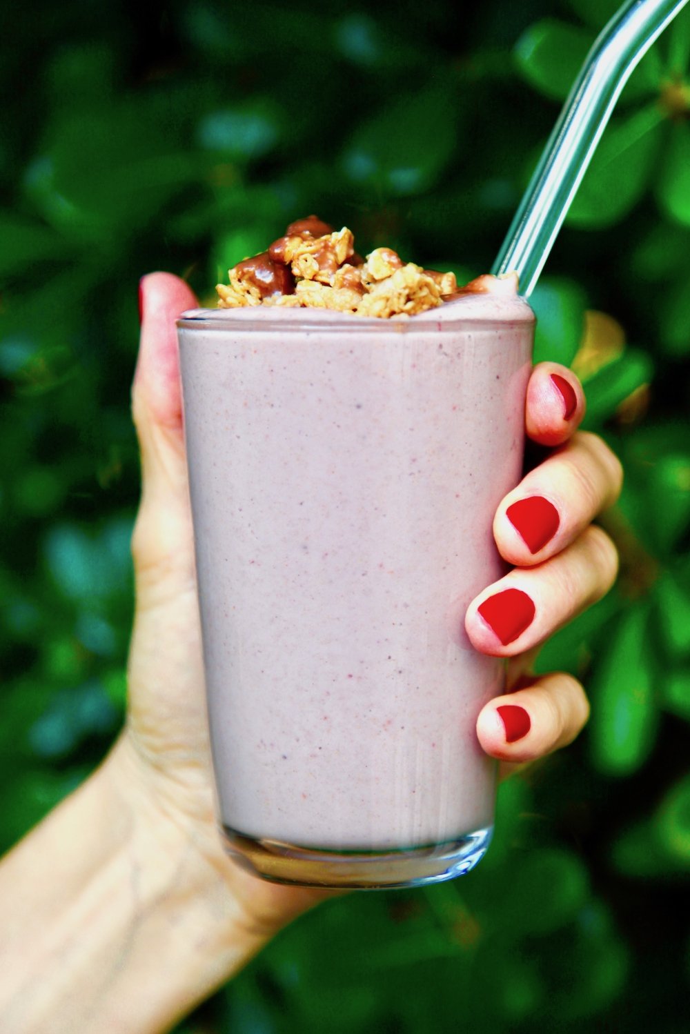 Berry Chocolate Coconut Manna Smoothie from Weelicious.com