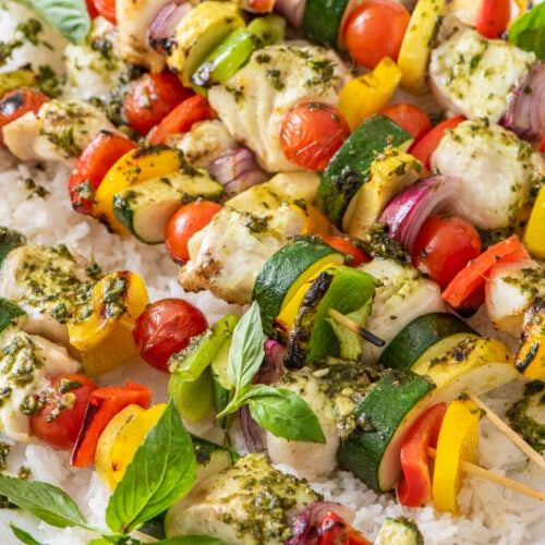 Halibut Pesto Kabobs Weelicious