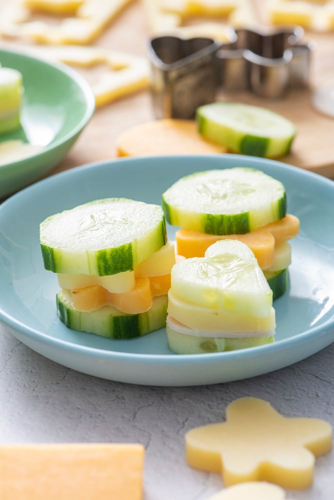 Fruits cut into cute shapes make this perfectly packed lunch so much fun!