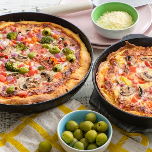 Deep Dish Cast Iron Skillet Pizza - Gift of Hospitality