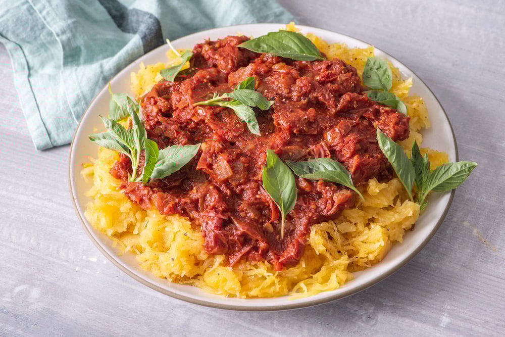 Spaghetti Squash Marinara [weelicious.com]