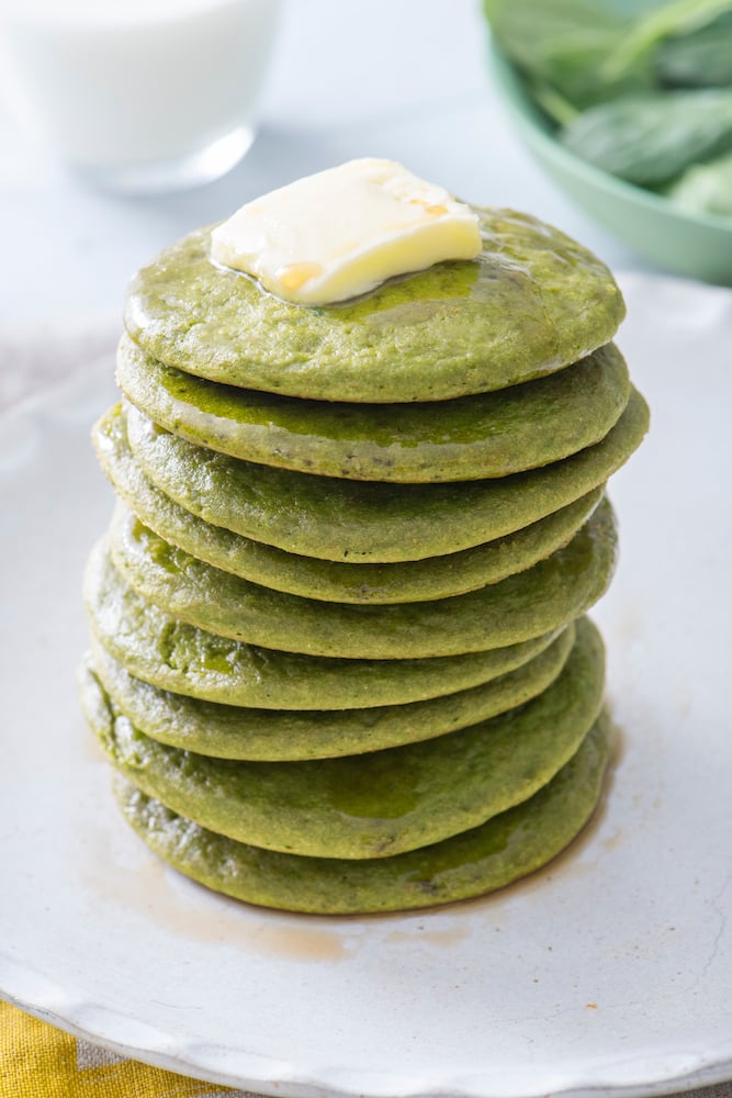 Green Vegan Pancakes - Weelicious