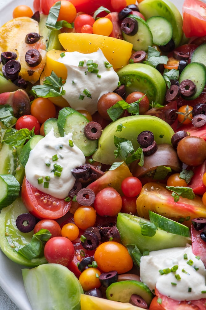 Heirloom Tomato Salad with Pickled Ramp Vinaigrette Recipe