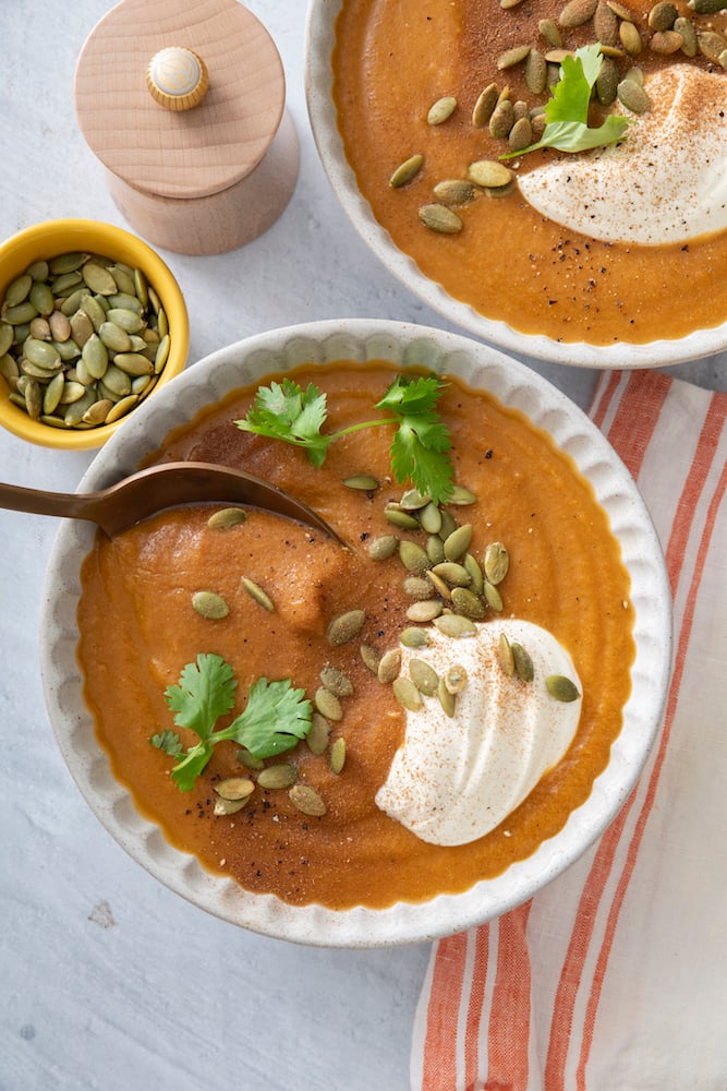 Curried Orange Cauliflower Soup