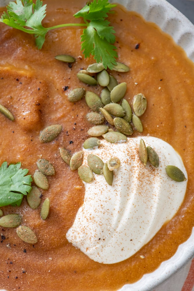 Creamy Carrot and Cauliflower Soup - Plant Based with Amy