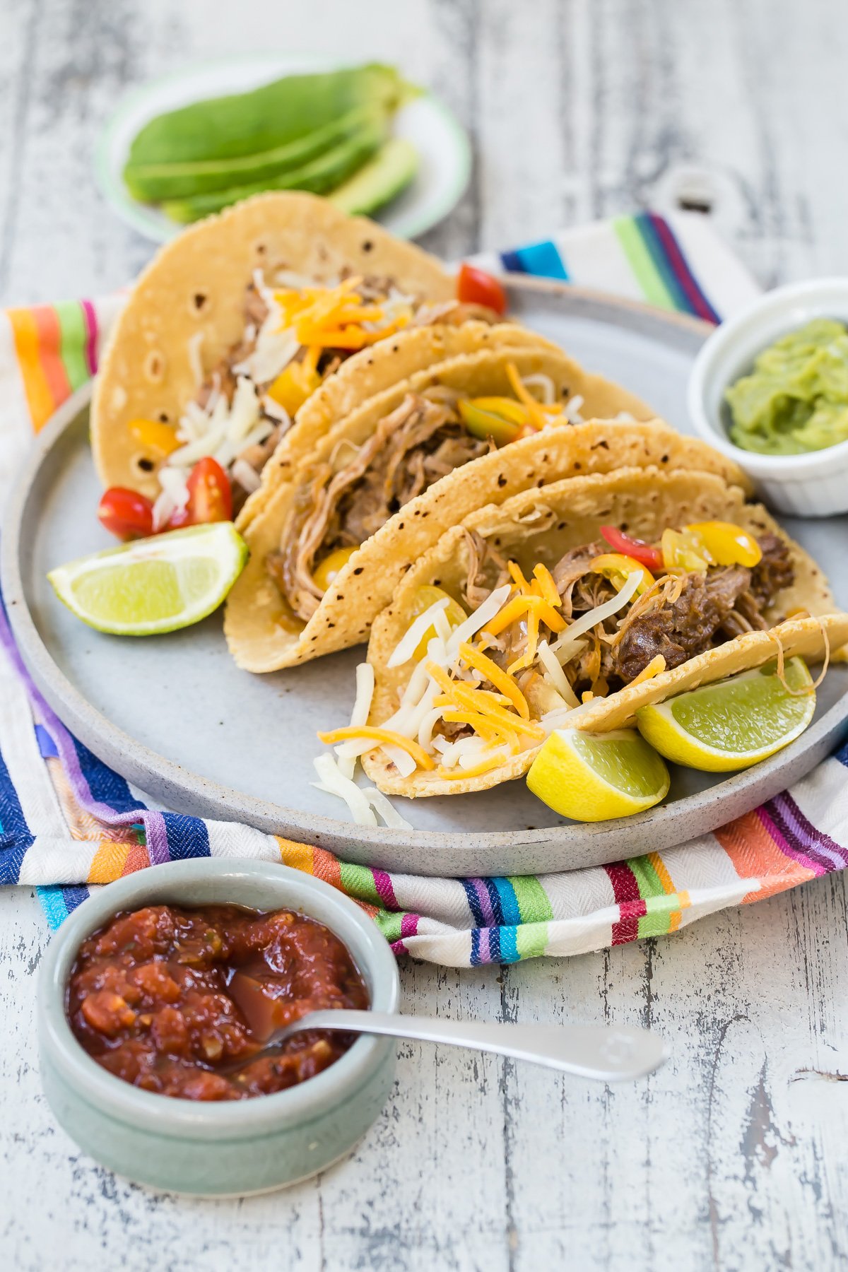 Crock Pot Pulled Pork Tacos recipe from Weelicious.com