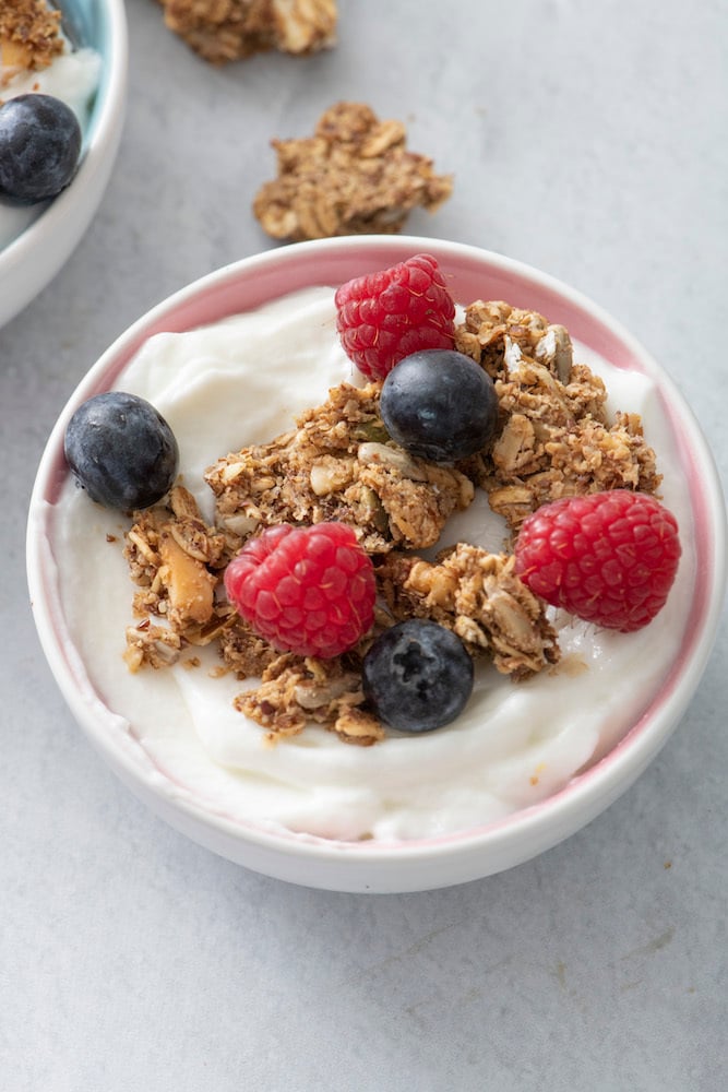 Yogurt and berries