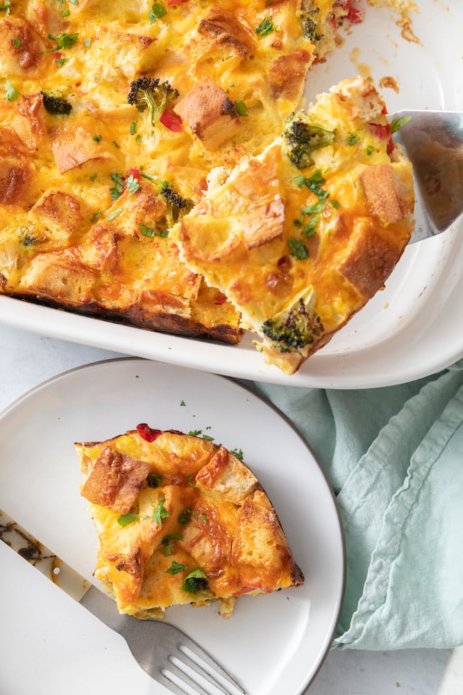 Veggie Dinner Strata - Weelicious