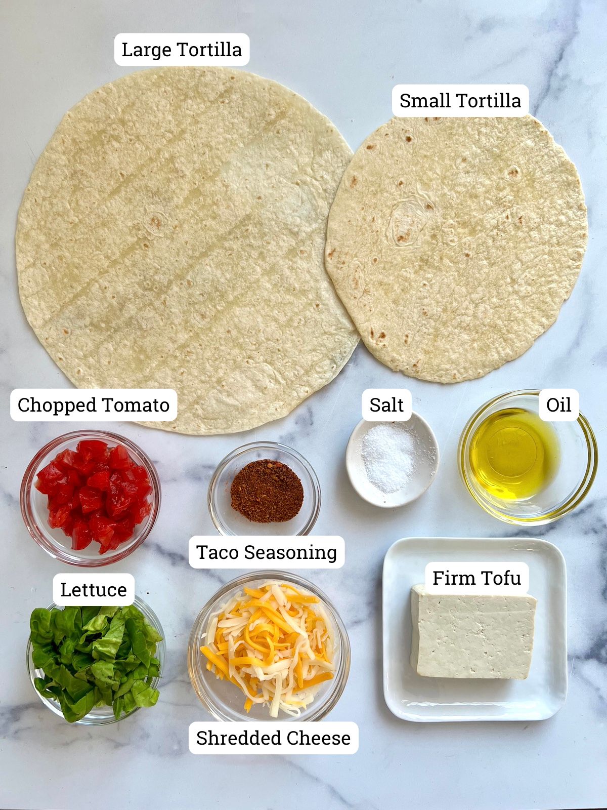 Vegetarian crunchwrap supreme ingredients.