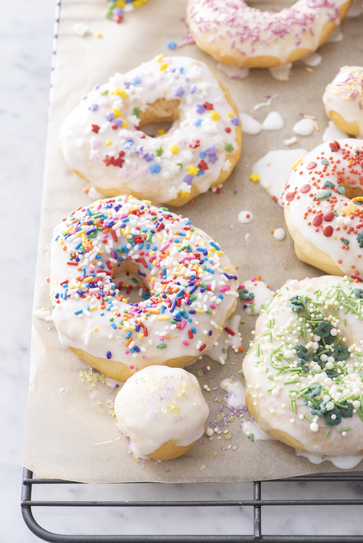 air fryer donuts close up