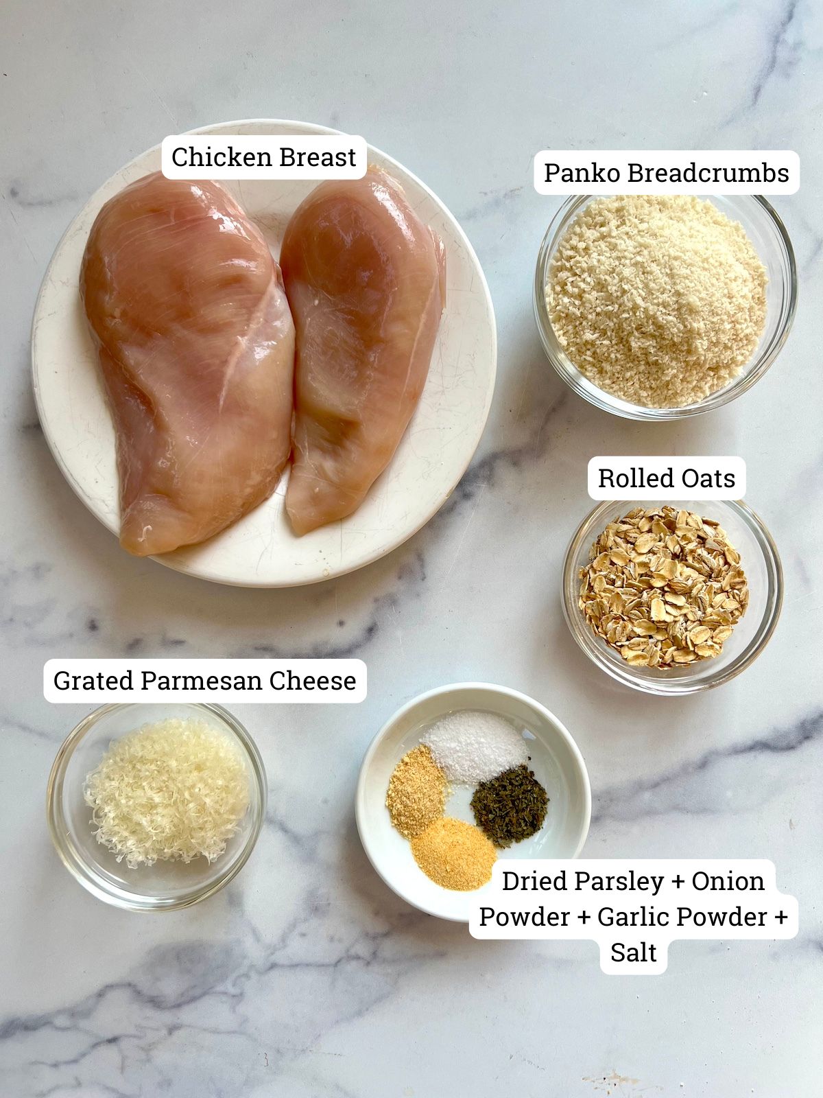 Easy chicken nuggets ingredients.