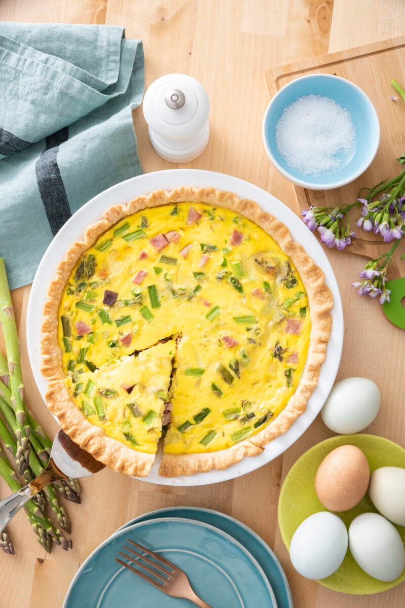 Ham and Asparagus Quiche Weelicious