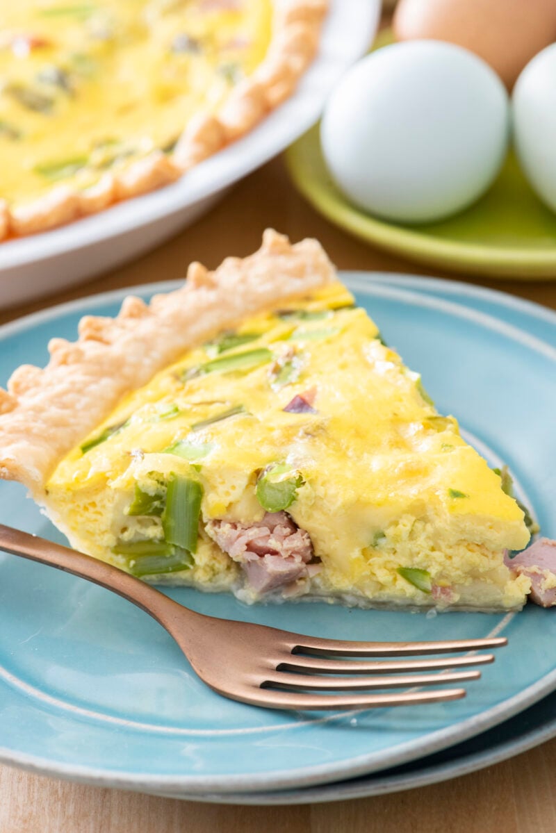 Ham and Asparagus Quiche Weelicious