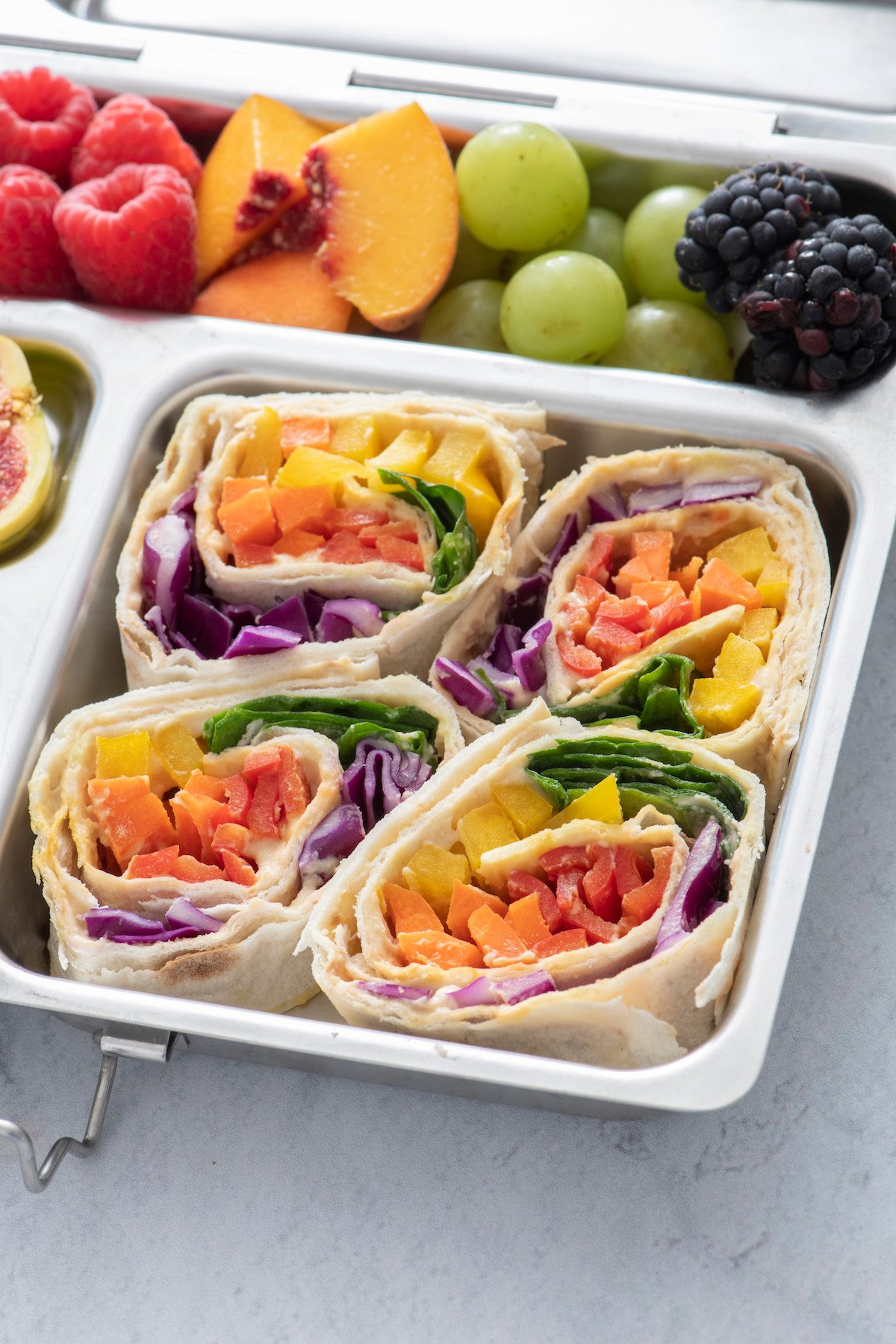 Easy back-to-school sandwich: Rainbow Roll Up Sandwiches