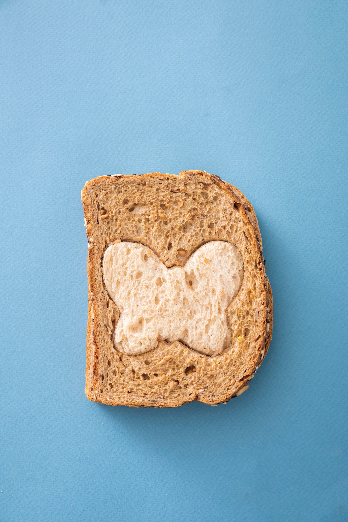 Two-tone sandwich with butterfly shape