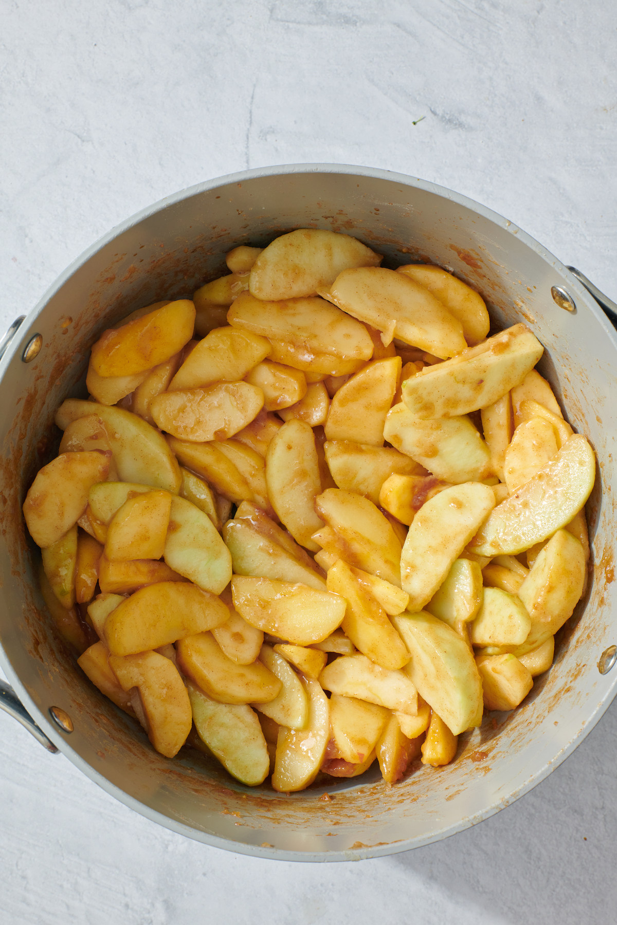 Sautéed apples with cinnamon and other ingredients.