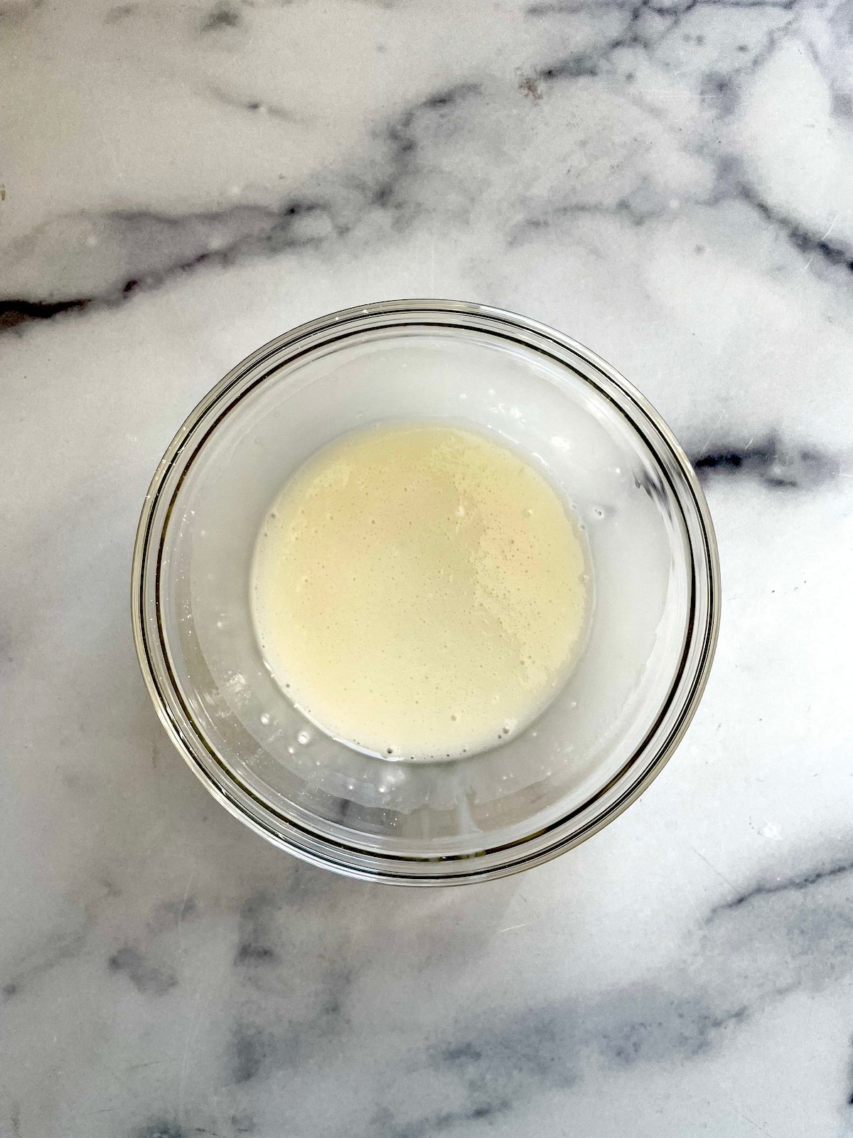 Sugar cookie icing in bowl.